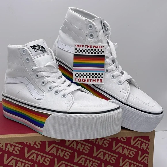 Vans WMNS Sk8-Hi Tapered Pride Rainbow Platform Sneakers 
VN0A7Q5PRNC - Picture 4 of 16